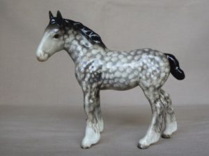 Beswick Shire Dapple Grey Foal horse figurine 1053