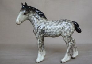 Beswick Shire Dapple Grey Foal horse figurine 1053